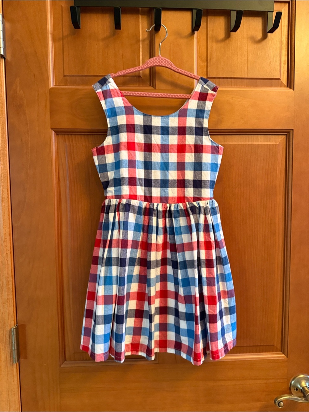 Cat & Jack Red, White & Blue Plaid Sleeveless Dress